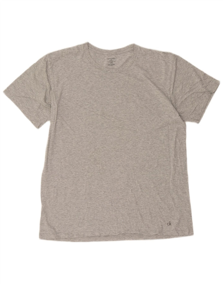 Calvin Klein Mens T-Shirt Top Large Grey Flecked
