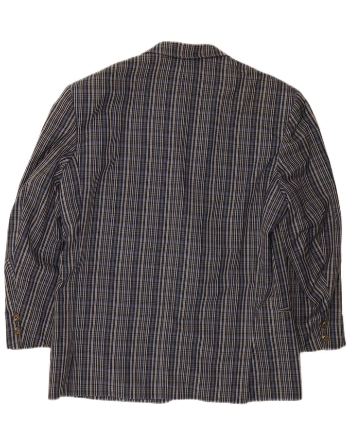 Green Fox Veste blazer à 2 boutons à manches 3/4 pour homme UK 38 Bleu moyen à carreaux