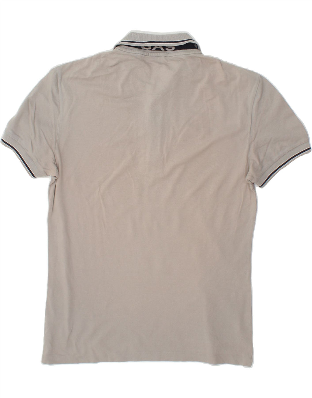 GAS Mens Polo Shirt Medium Grey Cotton Vintage Gas and Second-Hand Gas from Messina Hembry 