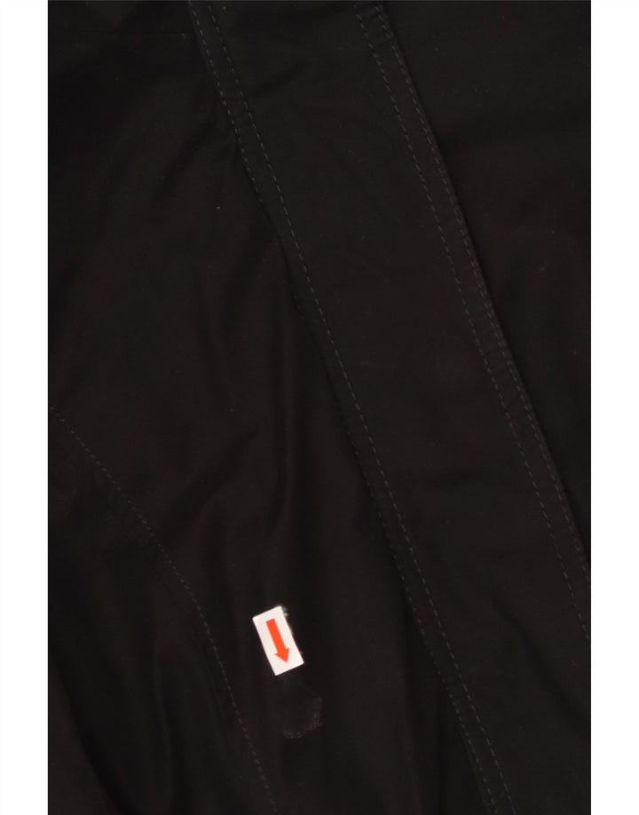 HOLLISTER Womens Hooded Parka Jacket UK 14 Medium Black Polyester