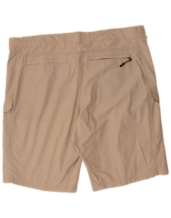 Marks & Spencer Mens Cargo Shorts W44 2XL Beige Cotton