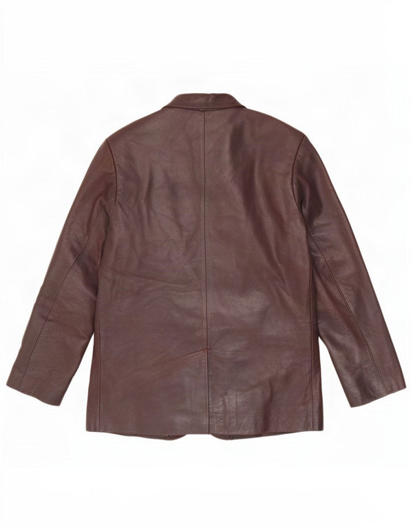 Ben Sherman Ανδρικό δερμάτινο μπλέιζερ 38 κουμπιών UK 38 Medium Brown