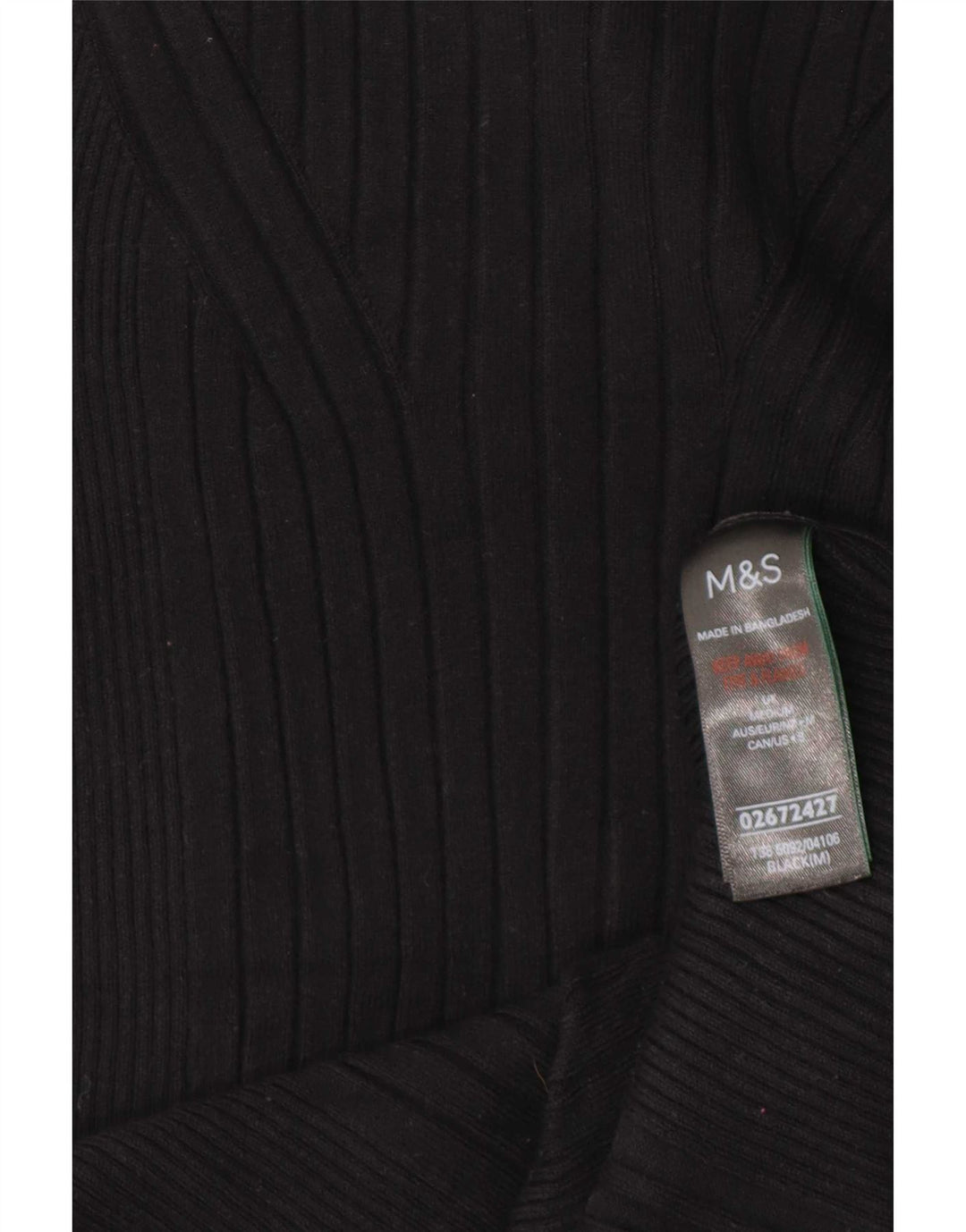 Marks & Spencer Womens Vest Top UK 14 Medium Black Viscose