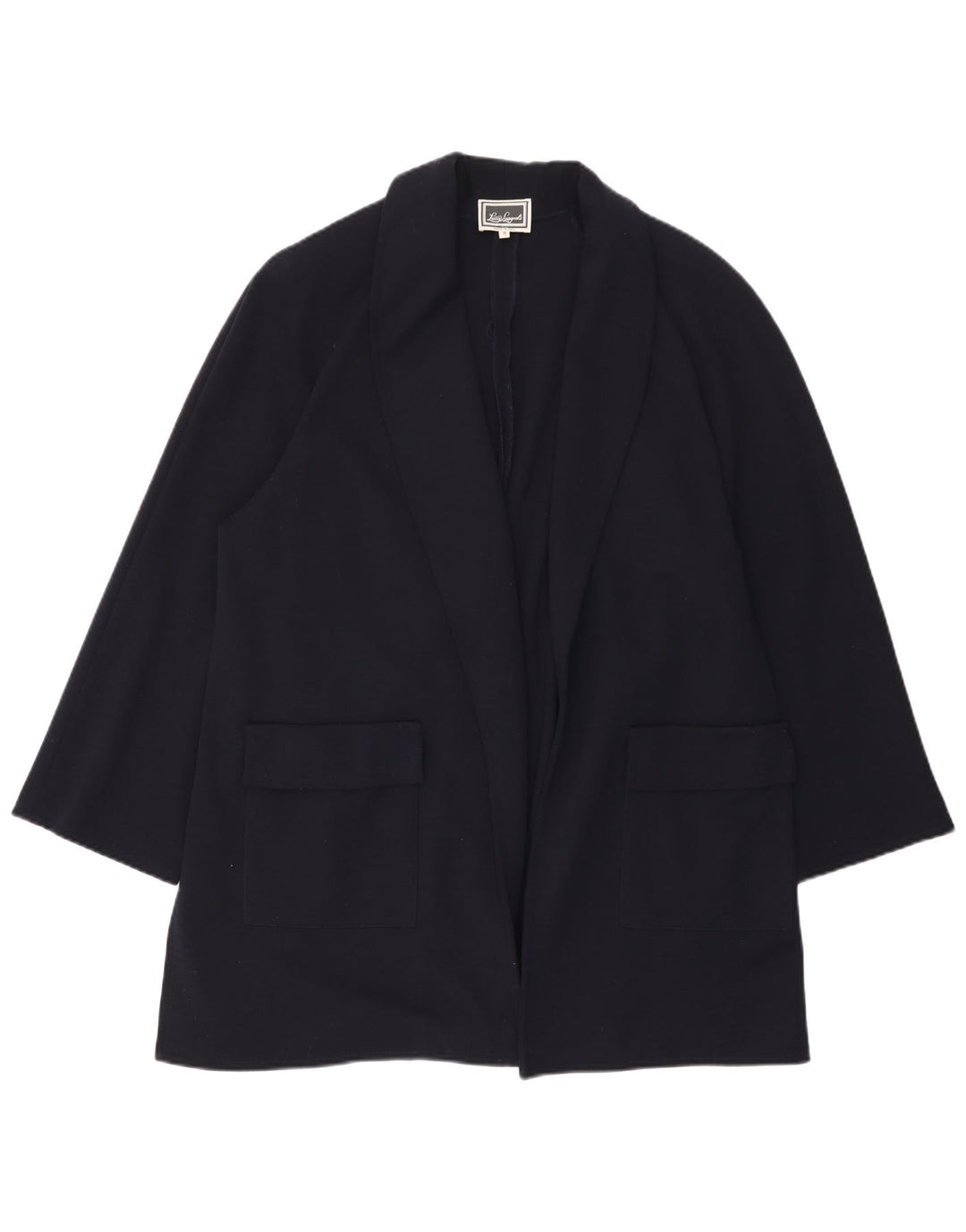 Luisa Spagnoli Veste blazer ouverte surdimensionnée pour femme UK 14 Bleu marine moyen