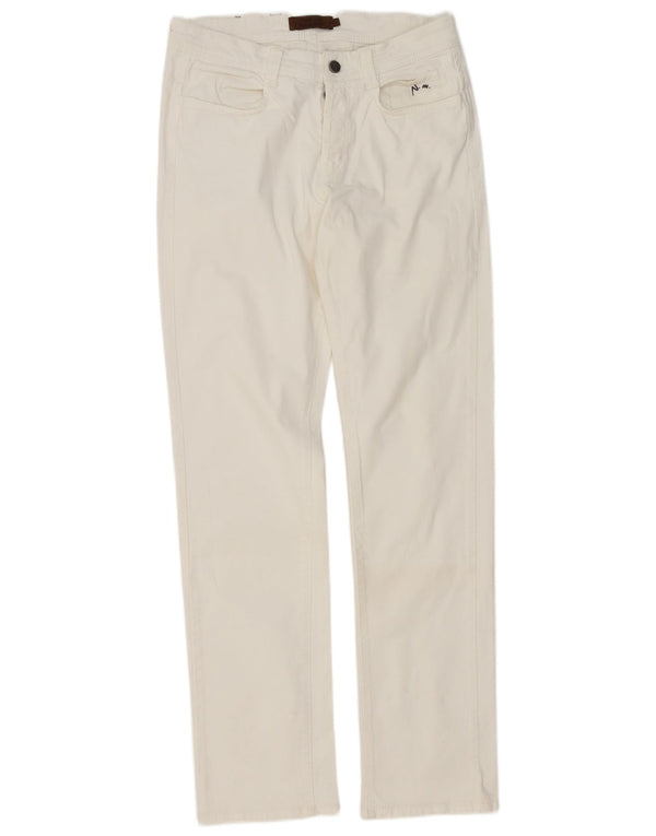 SIVIGLIA Womens Straight Casual Trousers W31 L34 White Cotton