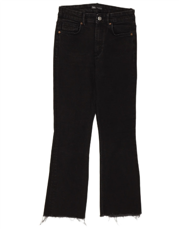 Zara Womens Bootcut Jeans EU 38 Small W28 L25 Black Cotton