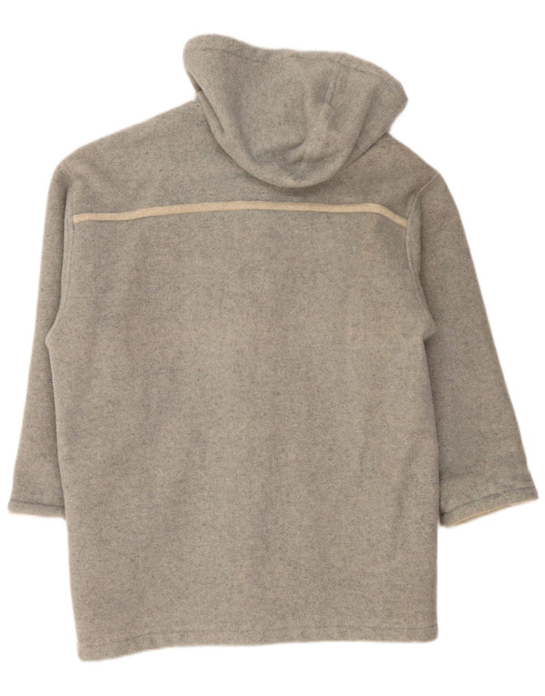 Sobretudo feminino vintage com capuz UK 18 XL lã cinza
