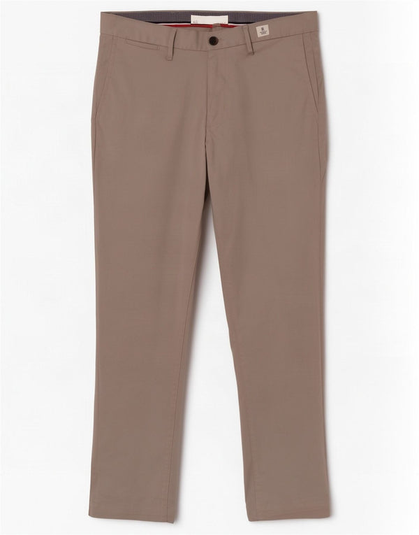 Pantaloni chino dritti da uomo Tommy Hilfiger W34 L31 cotone grigio
