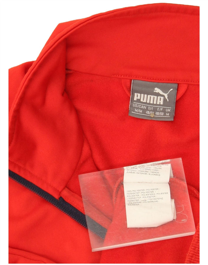 PUMA Chaqueta superior de chándal para hombre Poliéster rojo mediano
