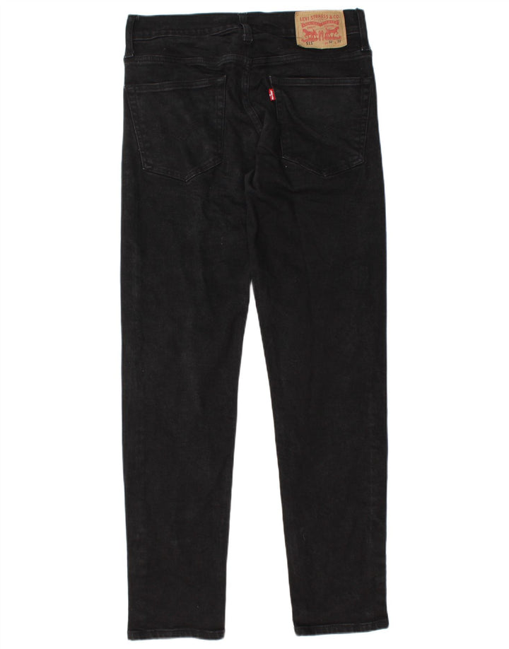 Levi's Mens 511 Slim Jeans W32 L32 Black Cotton