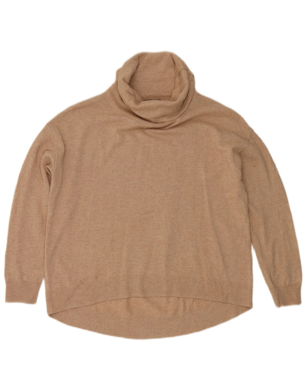 Massimo Dutti Pulover supradimensionat pentru femei cu gât rulat UK 10 Mic Bej
