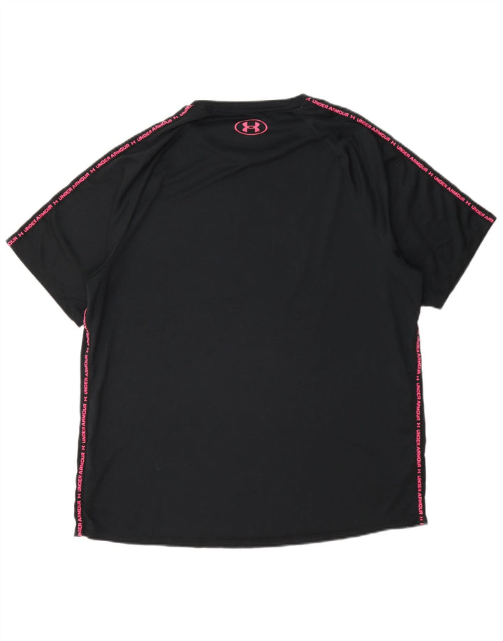 Under Armour Mens Graphic T-Shirt Top Large Black Polyester