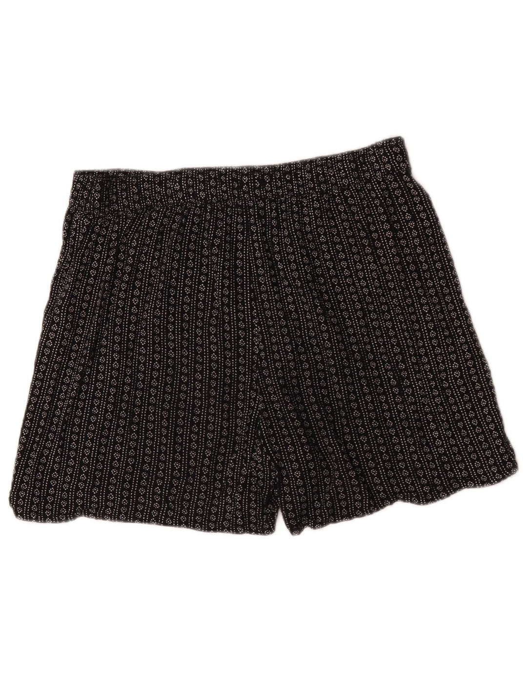 Marks & Spencer Womens Abstract Pattern Shorts UK 12 Medium W34 Black
