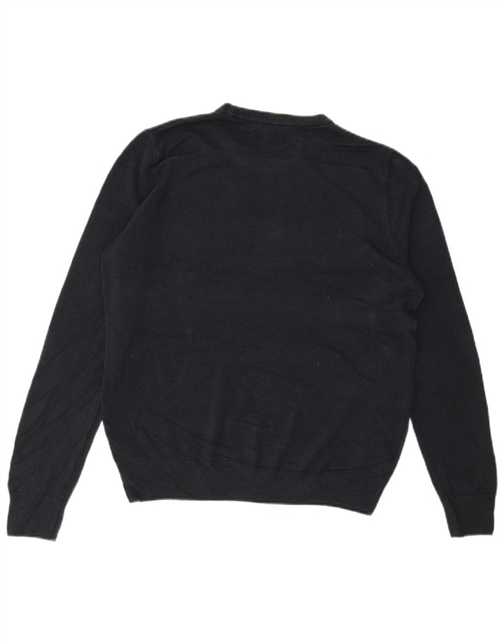 MARKS & SPENCER Mens Crew Neck Jumper Sweater Medium Navy Blue Acrylic