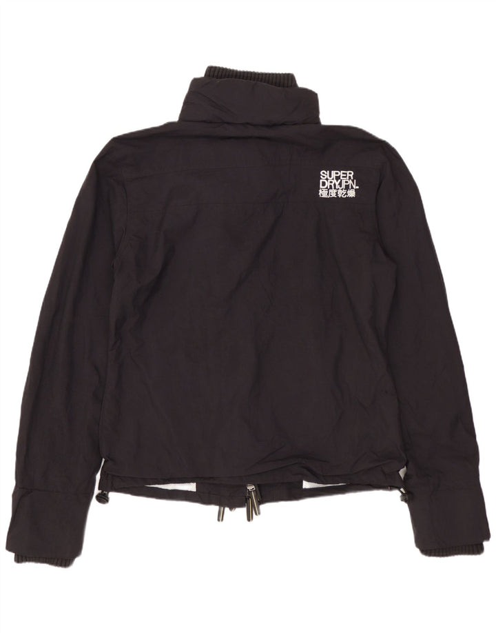 Superdry regnjakke til kvinder UK 16 Stor sort nylon