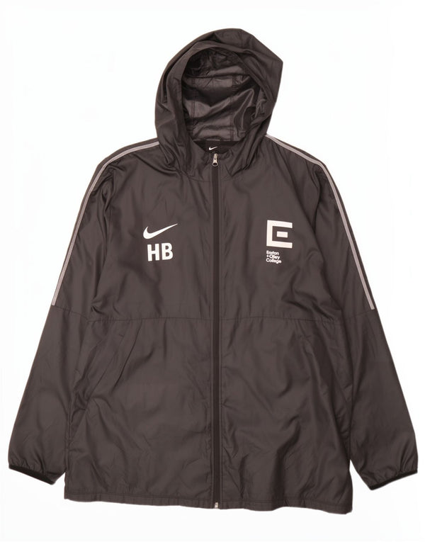 Nike Grafisk regnjakke med hætte til mænd UK 42 XL sort polyester