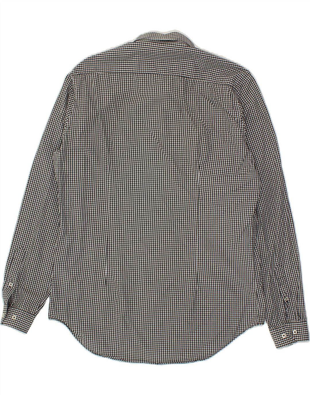 ZARA Mens Slim Fit Shirt Large Black Gingham Vintage Zara and Second-Hand Zara from Messina Hembry 