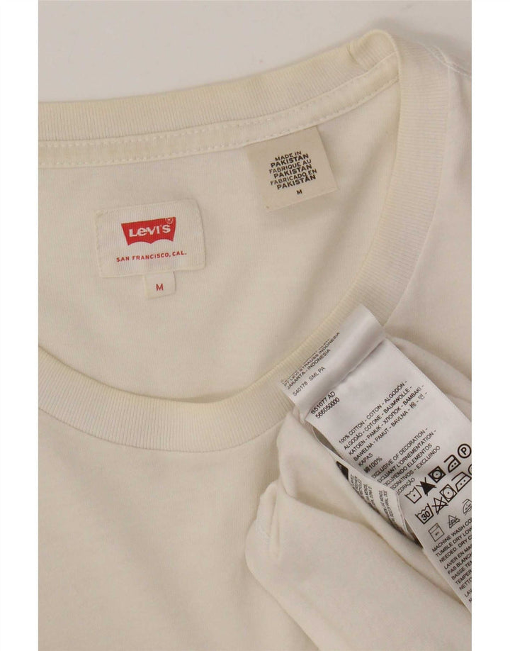 Levi's Mens T-Shirt Top Medium White Cotton