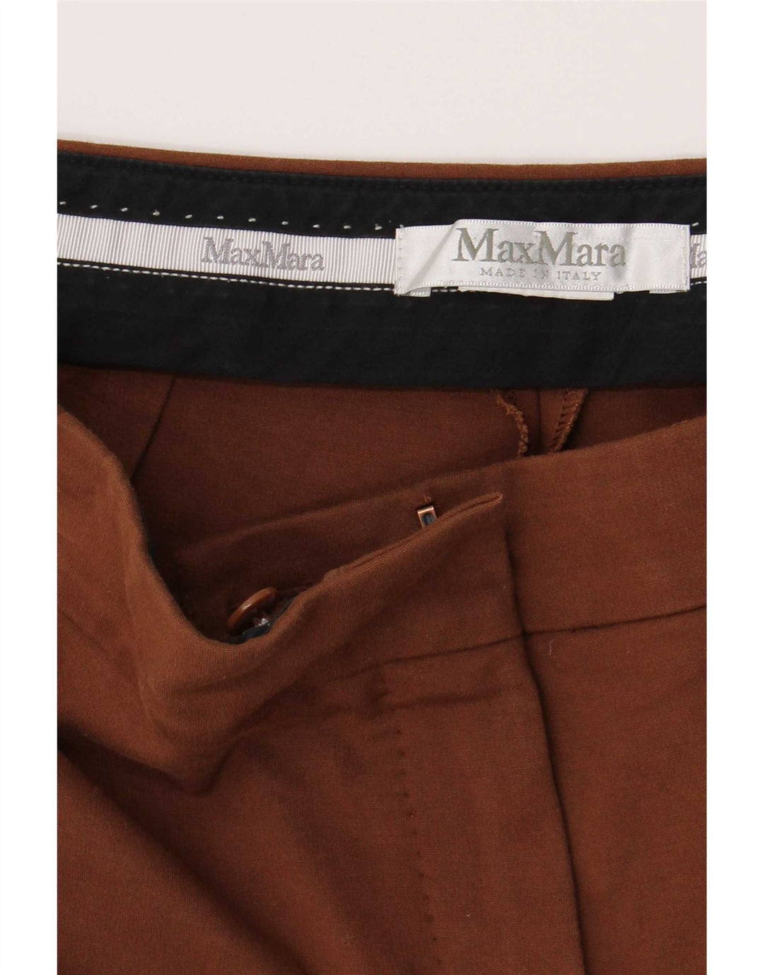 Max Mara Womens Slim Casual Trousers W30 L26 Brown