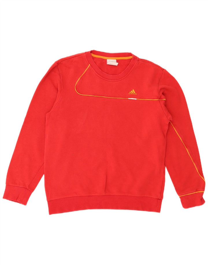 Adidas Mens Sweatshirt Jumper Small Red Cotton
