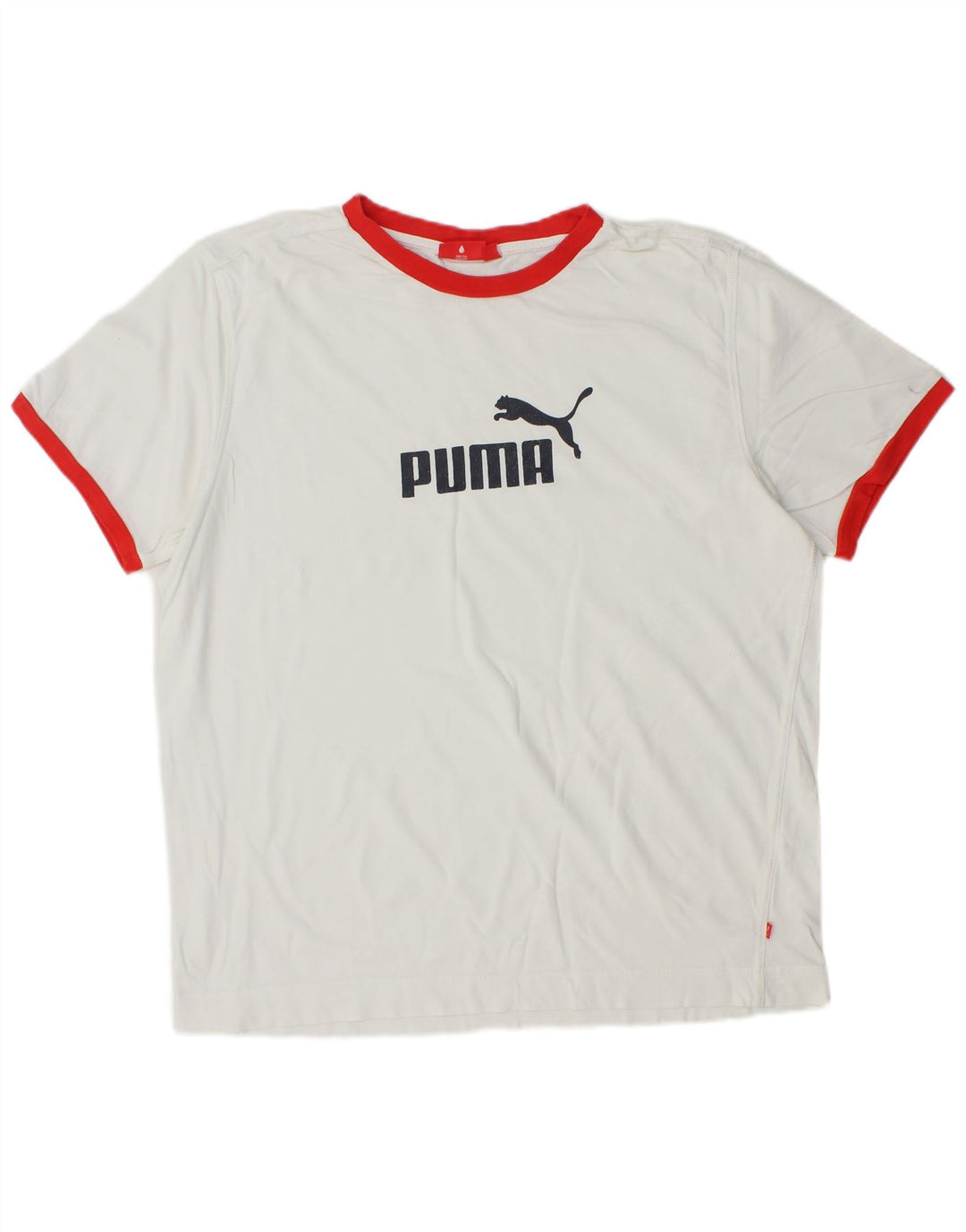 PUMA Mens Graphic T-Shirt Top Large White