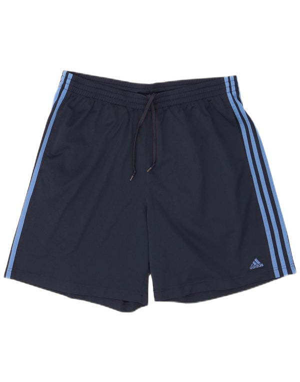 Adidas Mens Climalite Sport Shorts Large Navy Blue Polyester