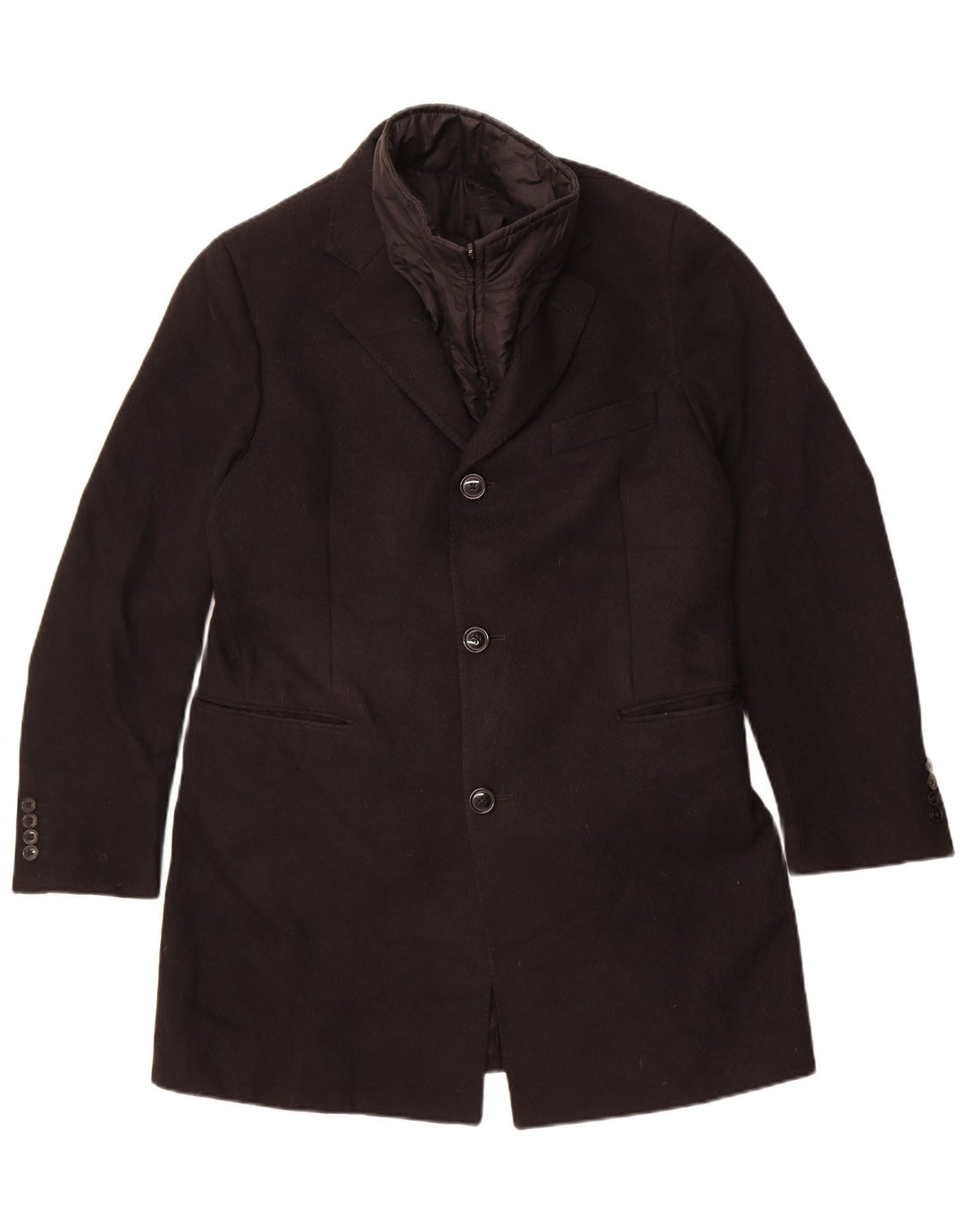 Fay Herre Corduroy Overfrakke UK 40 Large Black