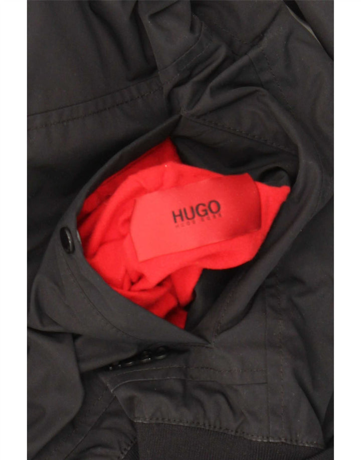 Hugo Boss Mens Reversible Jacket UK 36 Small Black Polyamide