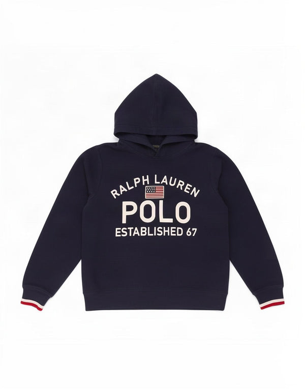 Polo Ralph Lauren Felpa con cappuccio grafica per ragazzi 14-15 anni Large Blu navy