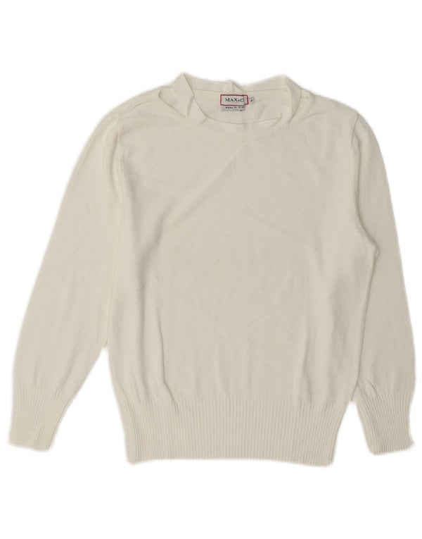 Max & Co. Damen-Pullover mit U-Boot-Ausschnitt, UK 12, Mittelweiß