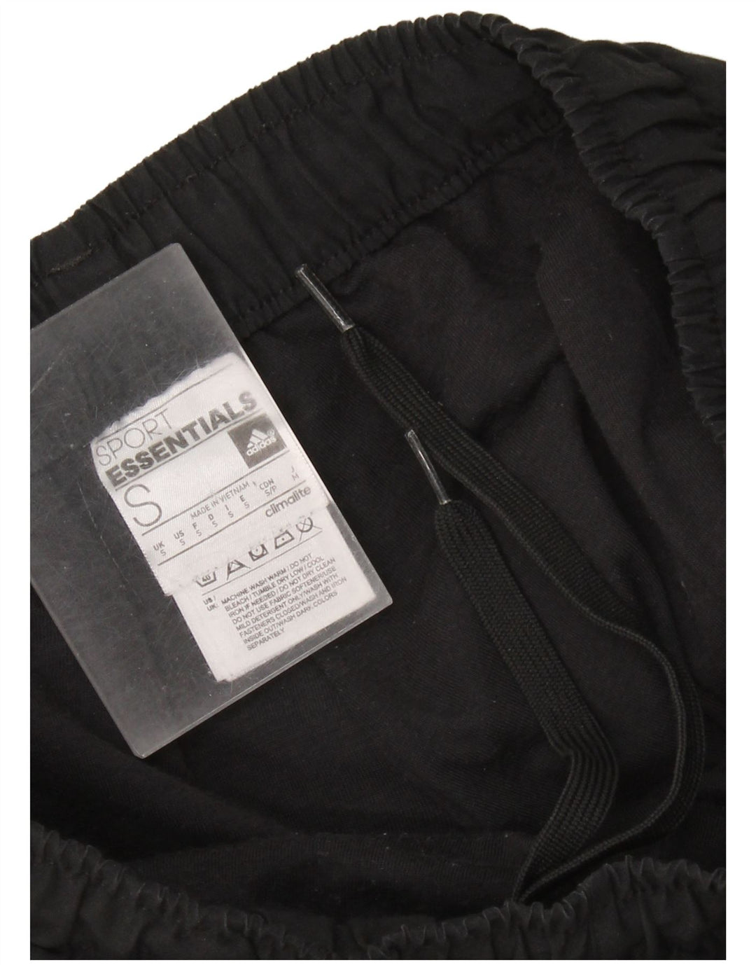 Adidas Mens Tracksuit Trousers Joggers Small Black Polyester