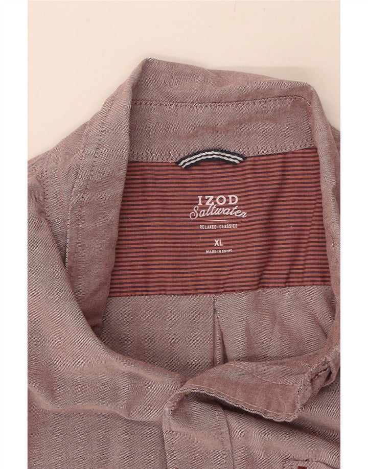 IZOD Mens Relaxed Classics Shirt XL Red Cotton Vintage Izod and Second-Hand Izod from Messina Hembry 