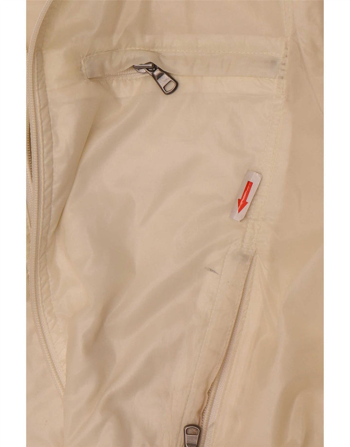 Calvin Klein Jeans Damen Bomberjacke UK 16 Large Off White Polyamid
