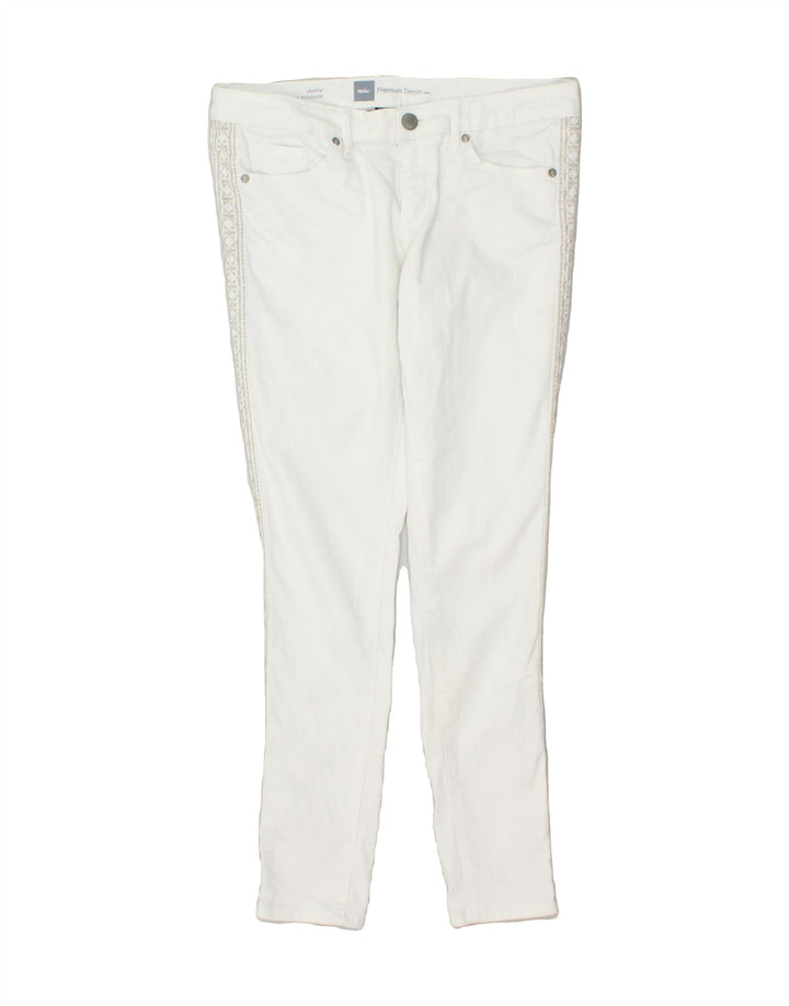 MOSSIMO Womens Skinny Jeans US 6 Medium W32 L30 White Cotton | Vintage Mossimo | Thrift | Second-Hand Mossimo | Used Clothing | Messina Hembry 