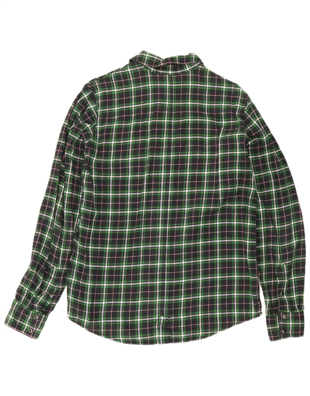 Dickies Camicia da uomo in flanella di cotone a quadri verdi grandi