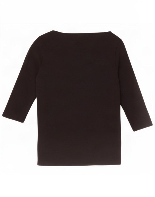 Tommy Hilfiger Γυναικείο τοπ 3/4 μανίκι UK 10 Small μαύρο βαμβακερό