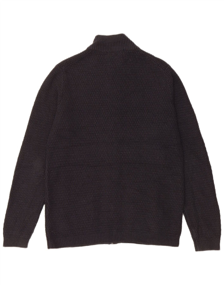 Marks & Spencer Mens Cardigan Sweater Small Navy Blue Acrylic