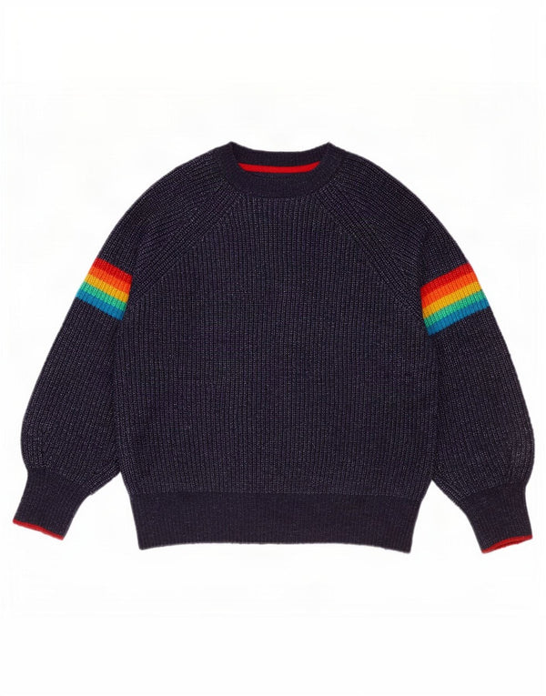 Joules Damen-Pullover mit Rundhalsausschnitt, UK 14, Größe L, Marineblau gestreift