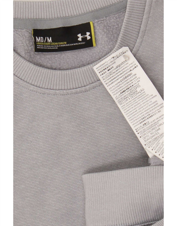 Under Armour Mens Sweatshirt Jumper Medium Grey Cotton