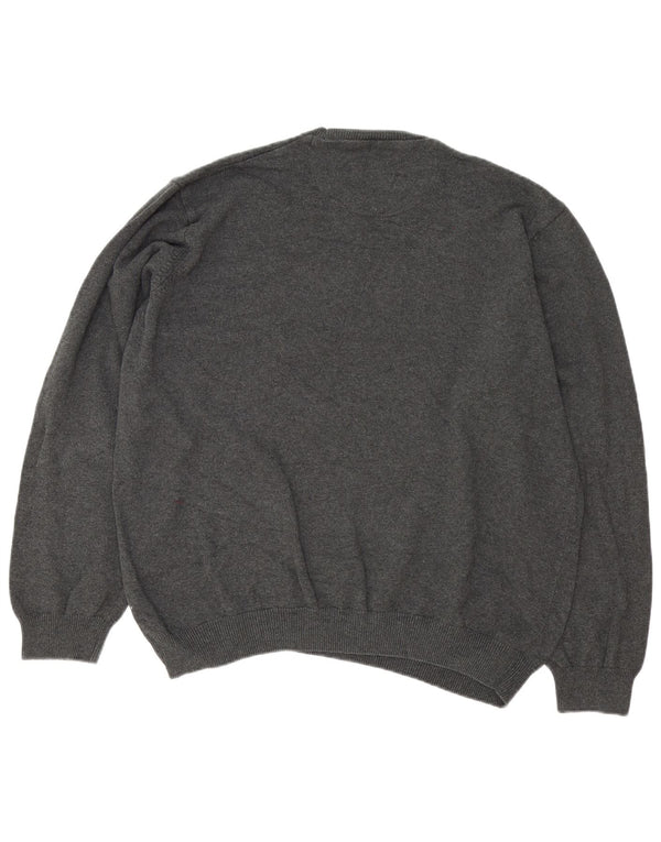 Ανδρικό πουλόβερ Marks & Spencer Regular Fit Crew Neck Jumper 2XL γκρι βαμβακερό