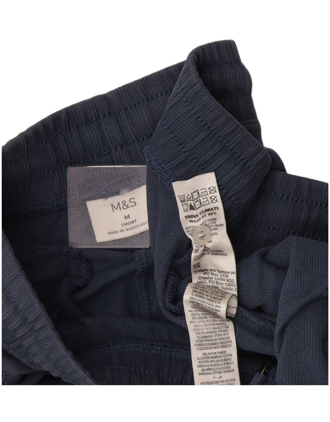 Marks & Spencer Mens Tracksuit Trousers Medium Navy Blue Cotton