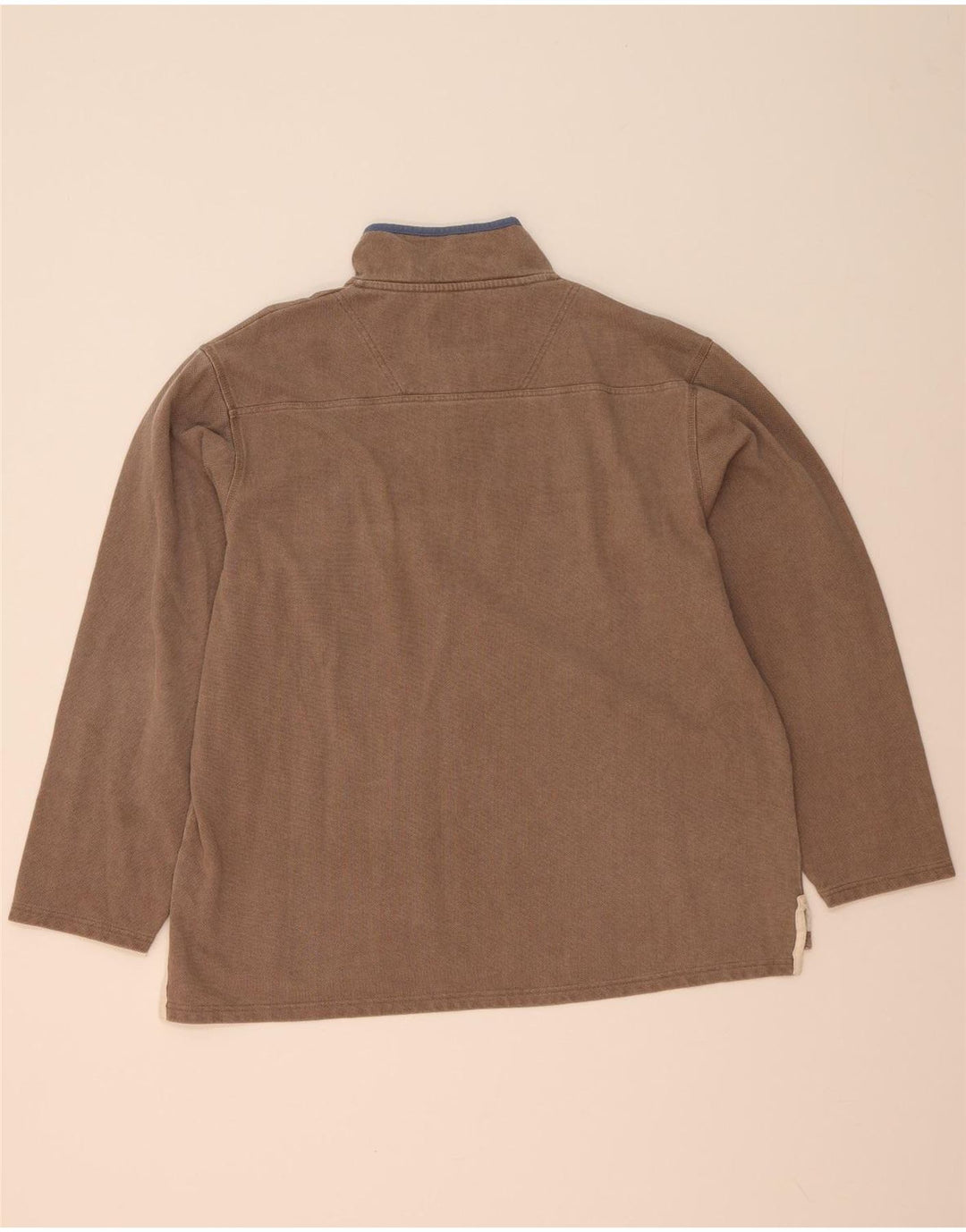 Besætningstøj Herre Zip Neck Sweatshirt Jumper Stor Grå
