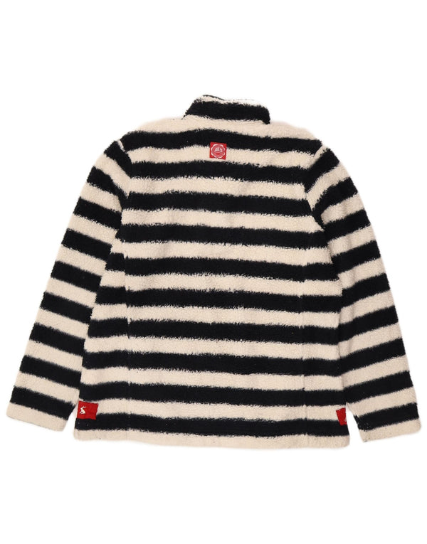 Joules Pull polaire surdimensionné pour femme UK 44 Large Noir Rayé Polyester
