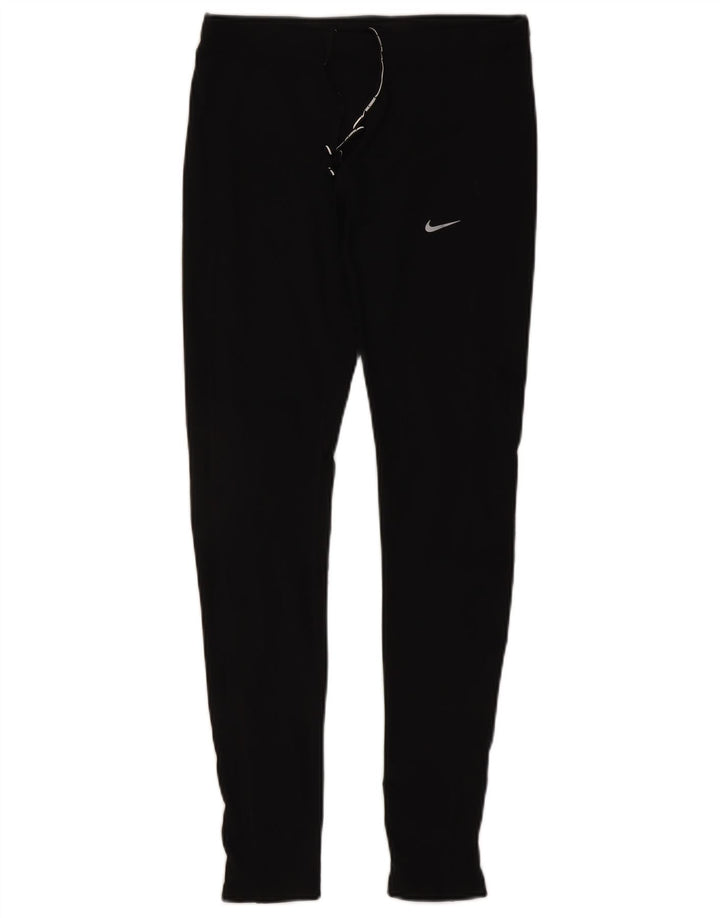 Nike Womens Leggings UK 12 Medium Black Polyester