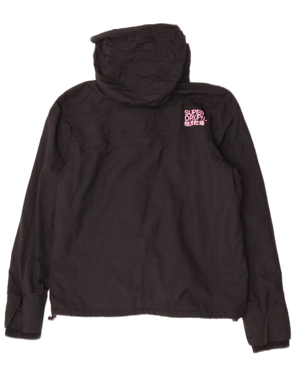 Giacca a vento con cappuccio da donna Superdry The Windcheater UK 18 XL nera