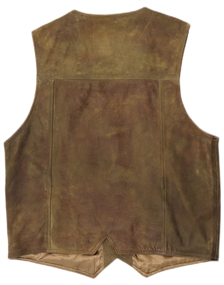 Parforce Herre Lædervest Medium Khaki Læder