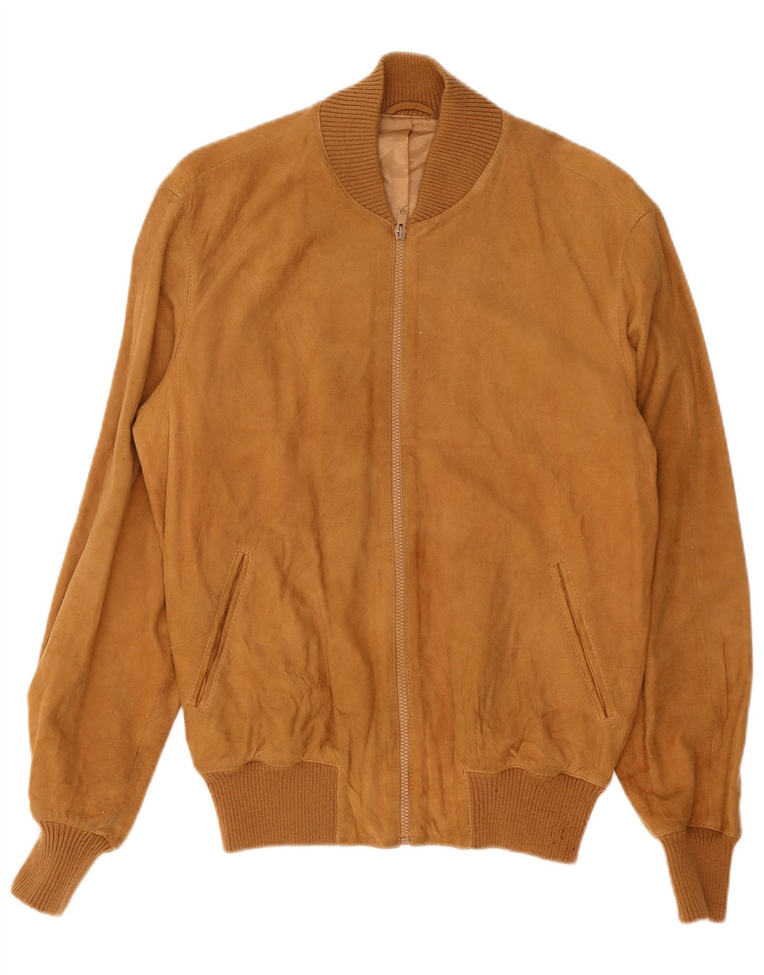 Arpel Mens Suede Bomber Jacket IT 52 XL Brown Leather