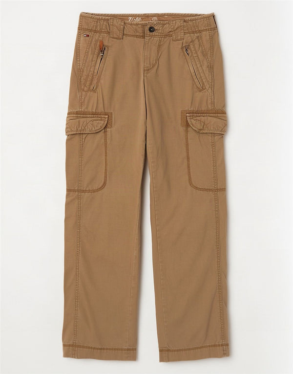 Tommy Hilfiger Damen gerade Cargohose W26 L32 Beige Baumwolle