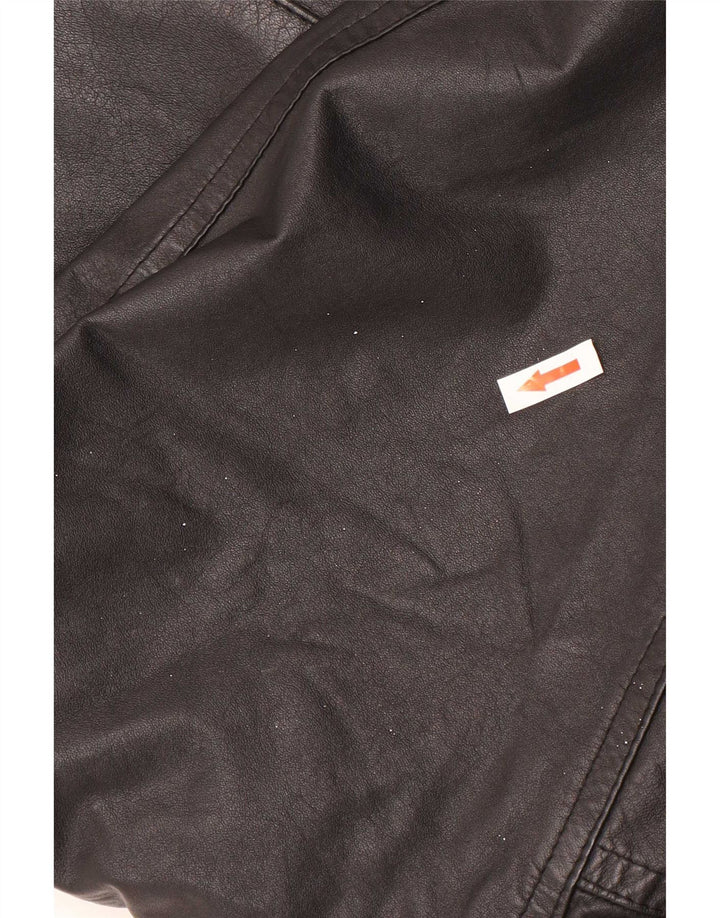Giacca in pelle vintage da uomo UK 40 grande nera