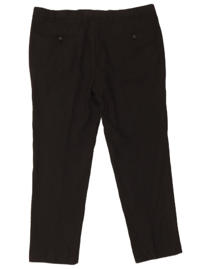 Marks & Spencer Mens Slim Suit Trousers W38 L29 Black Polyester